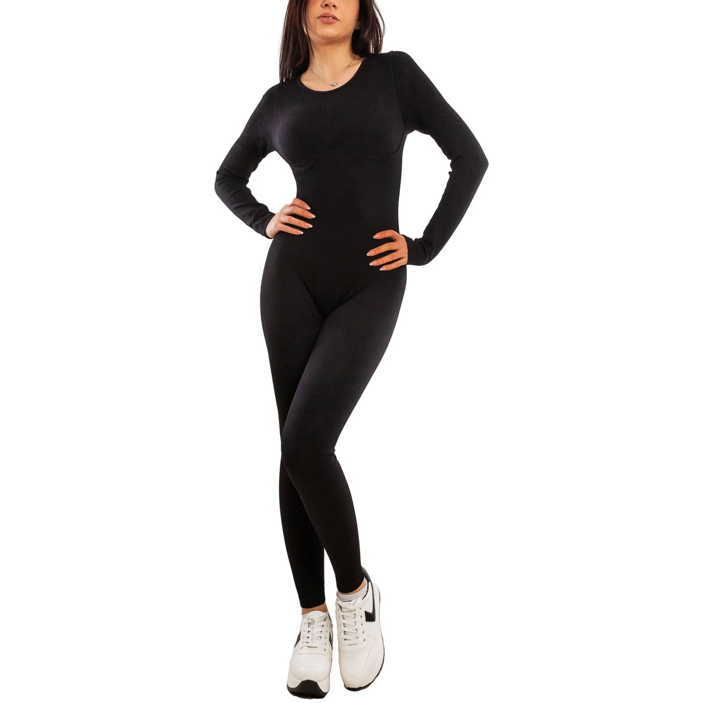 toocool jumpsuit overall sportiva donna aderente tuta intera yoga fitness push up elasticizzata palestra pilates toocool s90019 nero sm