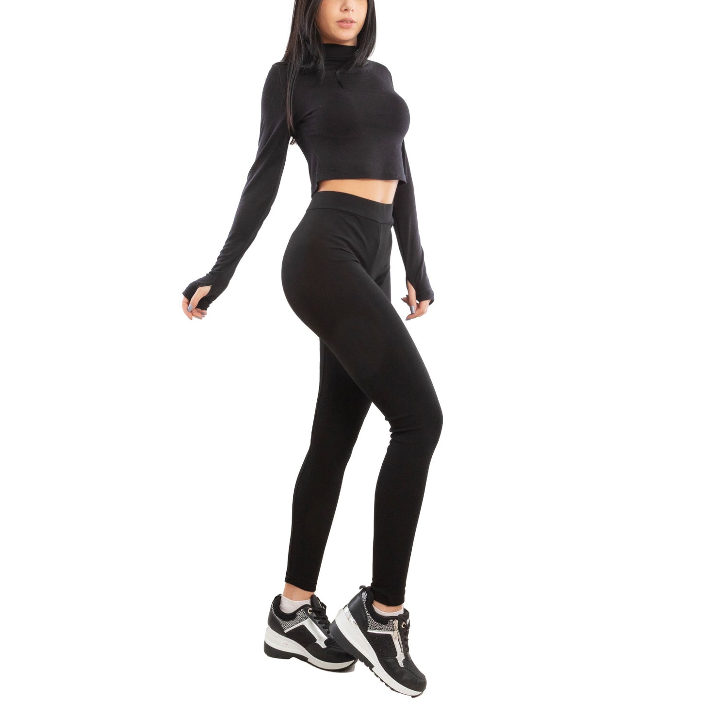 toocool leggings aderenti pantaloni donna cotone elasticizzato sportivi fitness palestra toocool x2945ab