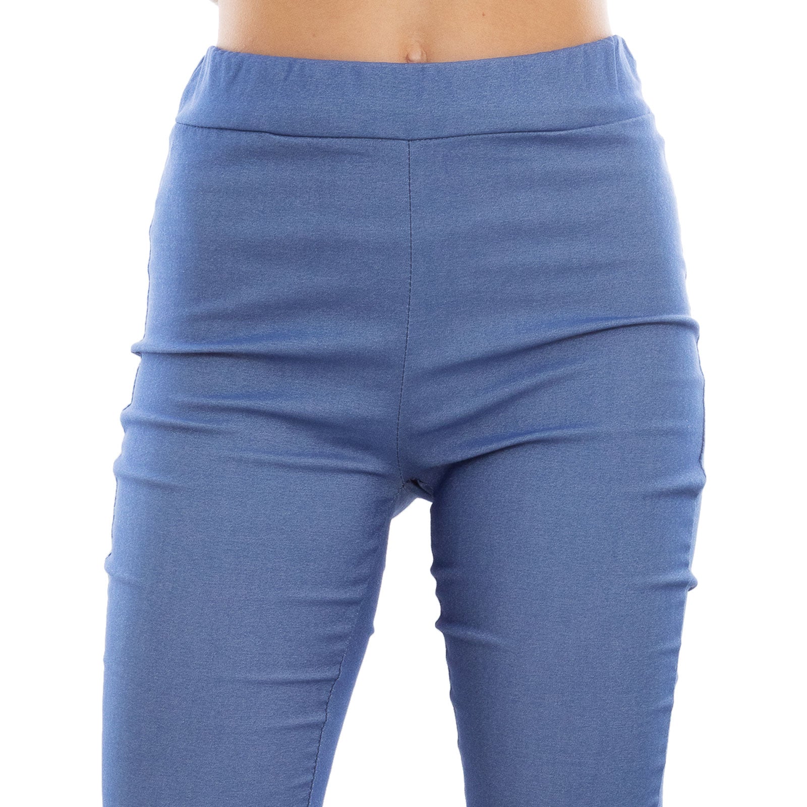 toocool leggings donna elasticizzati effetto jeans pantaloni zampa elefante campana flare toocool ms 3715 blu s