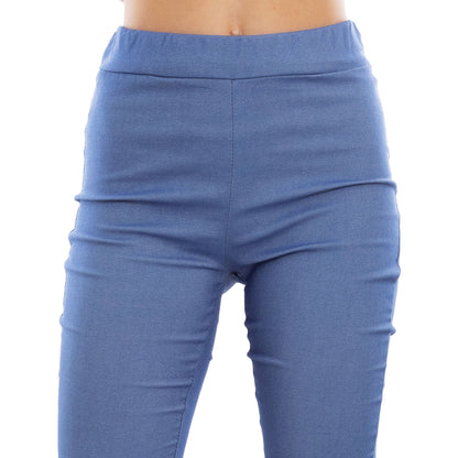 toocool leggings donna elasticizzati effetto jeans pantaloni zampa elefante campana flare toocool ms 3715 blu s