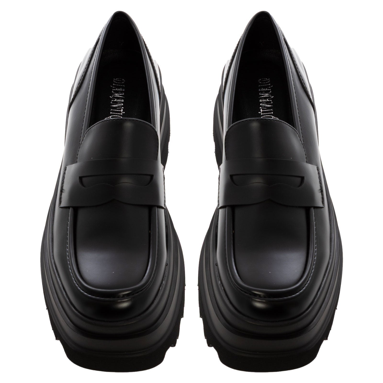 toocool mocassini flatform donna pelle sintetica scarpe chunky suola carrarmato alta loafer platform slip on toocool yl257 nero 36