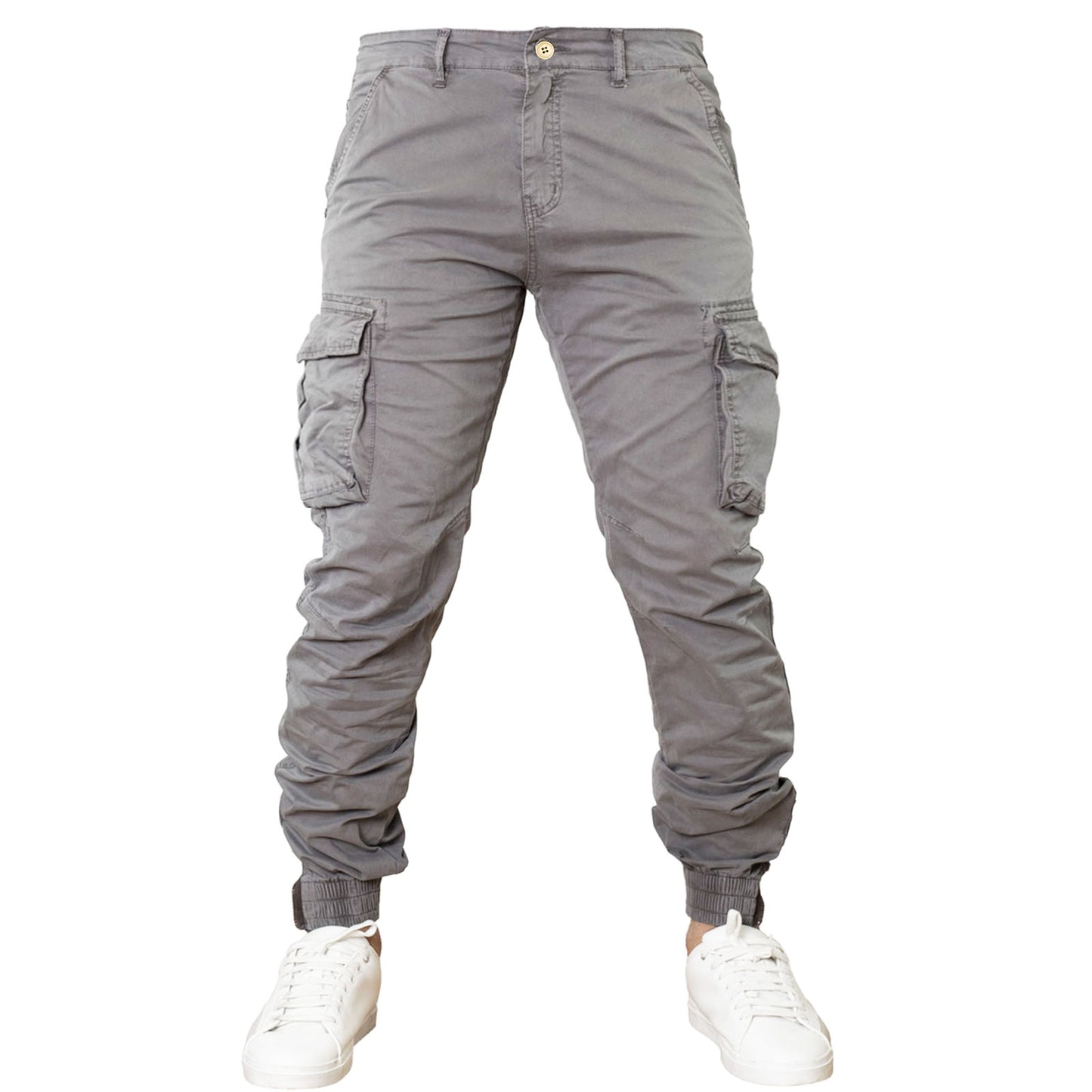 toocool pantaloni cargo uomo elasticizzati casual con tasche laterali cotone toocool oy23 13 nero 28tg 42