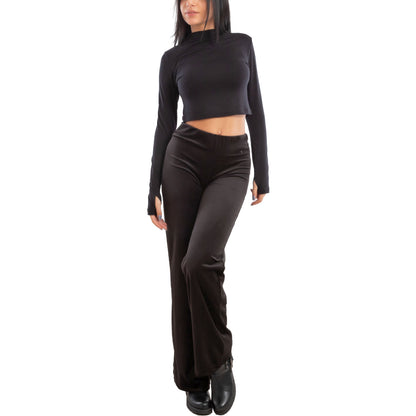 toocool pantaloni donna palazzo velluto ciniglia elasticizzati eleganti invernali toocool vi 5522