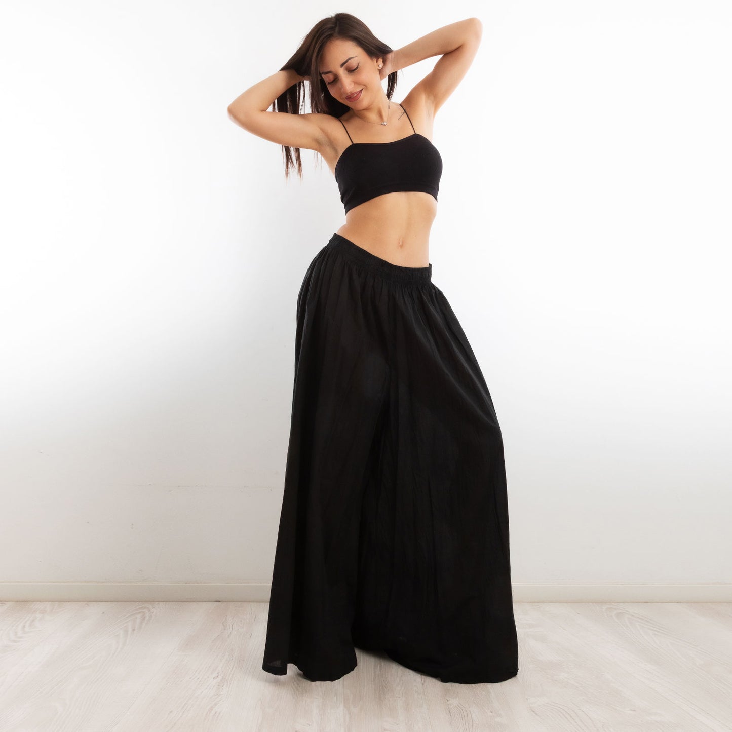 toocool pantaloni leggeri donna estivi cotone larghi ampi ms 95188