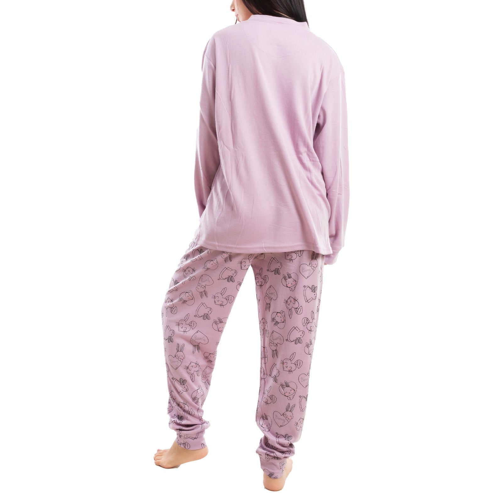 toocool pigiama donna felpato invernale coniglietti caldo c3101