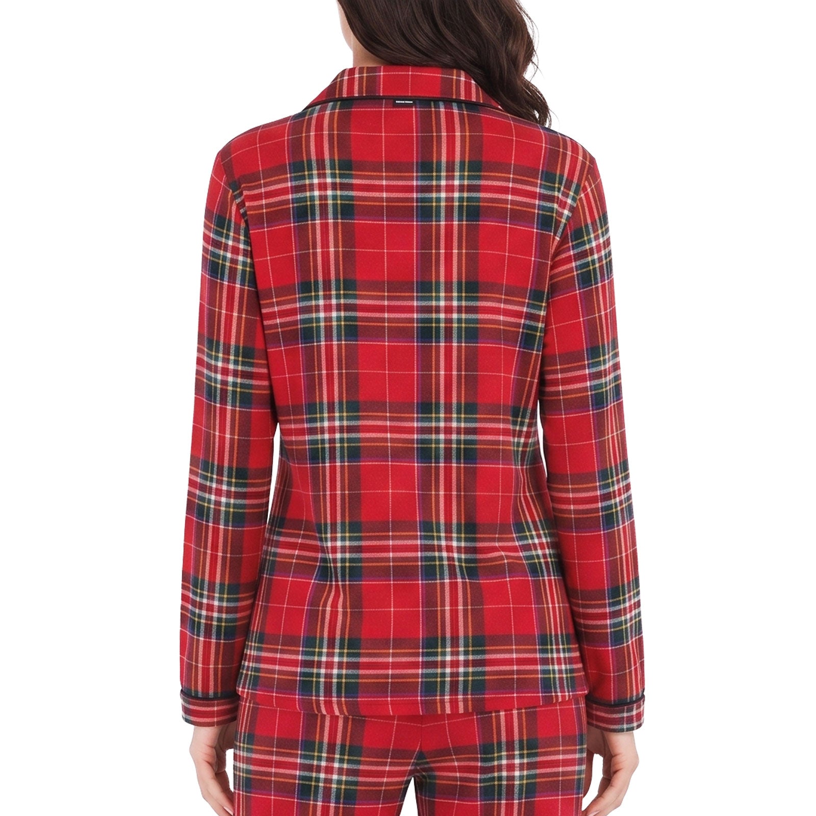 toocool pigiama donna felpato scozzese invernale due pezzi toocool f1391 rosso m