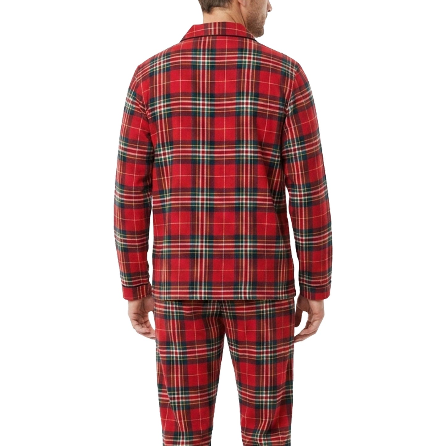toocool pigiama uomo felpato scozzese invernale due pezzi toocool d6480 rosso m