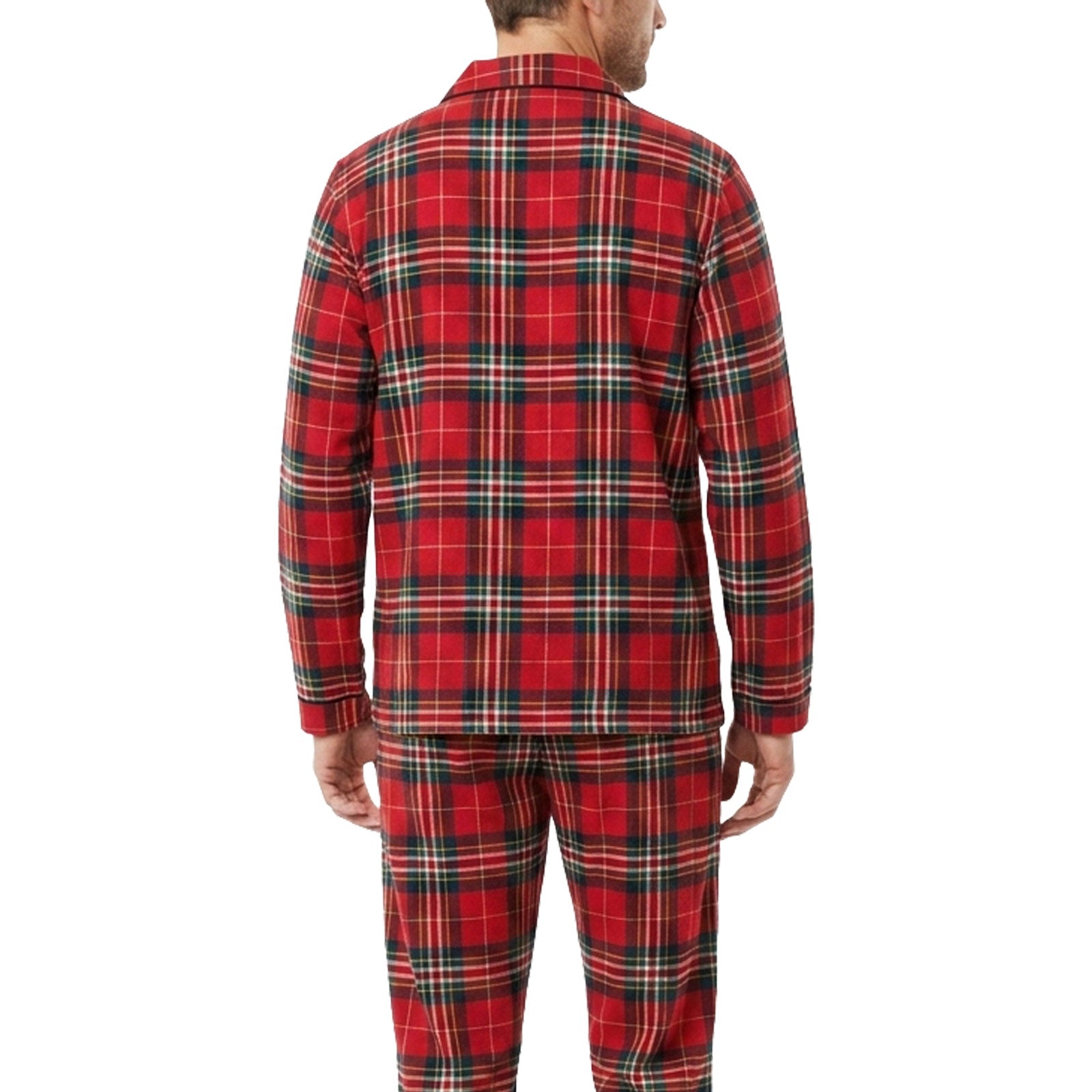 toocool pigiama uomo felpato scozzese invernale due pezzi toocool d6480 rosso m