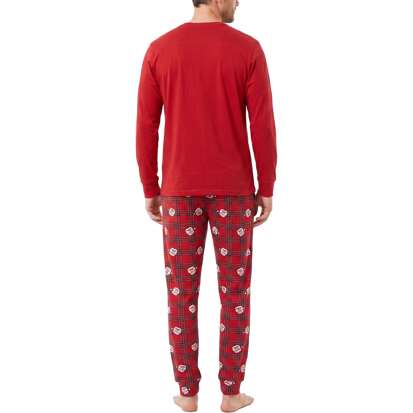 toocool pigiama uomo natalizio felpato due pezzi toocool d6436 rosso m