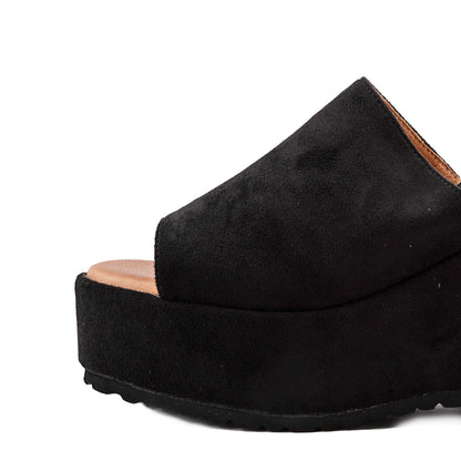 toocool sabot donna sandali scamosciati zeppa flatform hd055 181