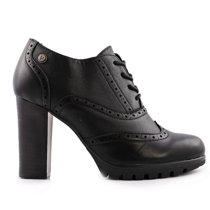 toocool scarpe donna francesine parigine stringate tacco grosso ch2183