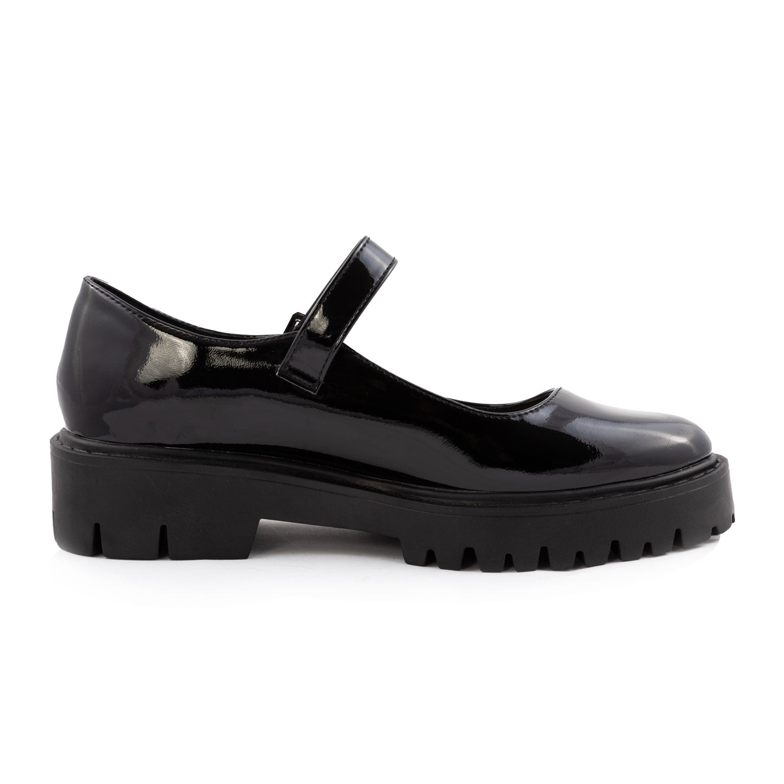 toocool scarpe mary jane donna vernice suola carrarmato chunky mocassini cinturino fibbia tacco largo toocool 2719 1 nero 36