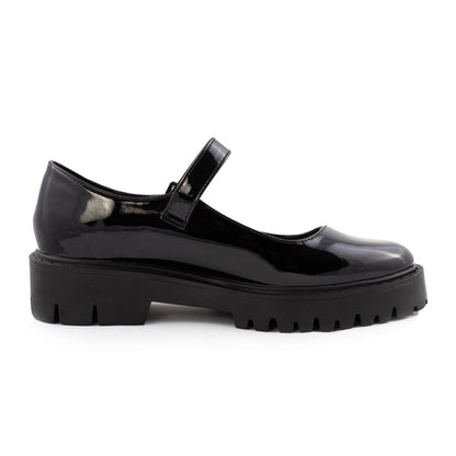 toocool scarpe mary jane donna vernice suola carrarmato chunky mocassini cinturino fibbia tacco largo toocool 2719 1 nero 36