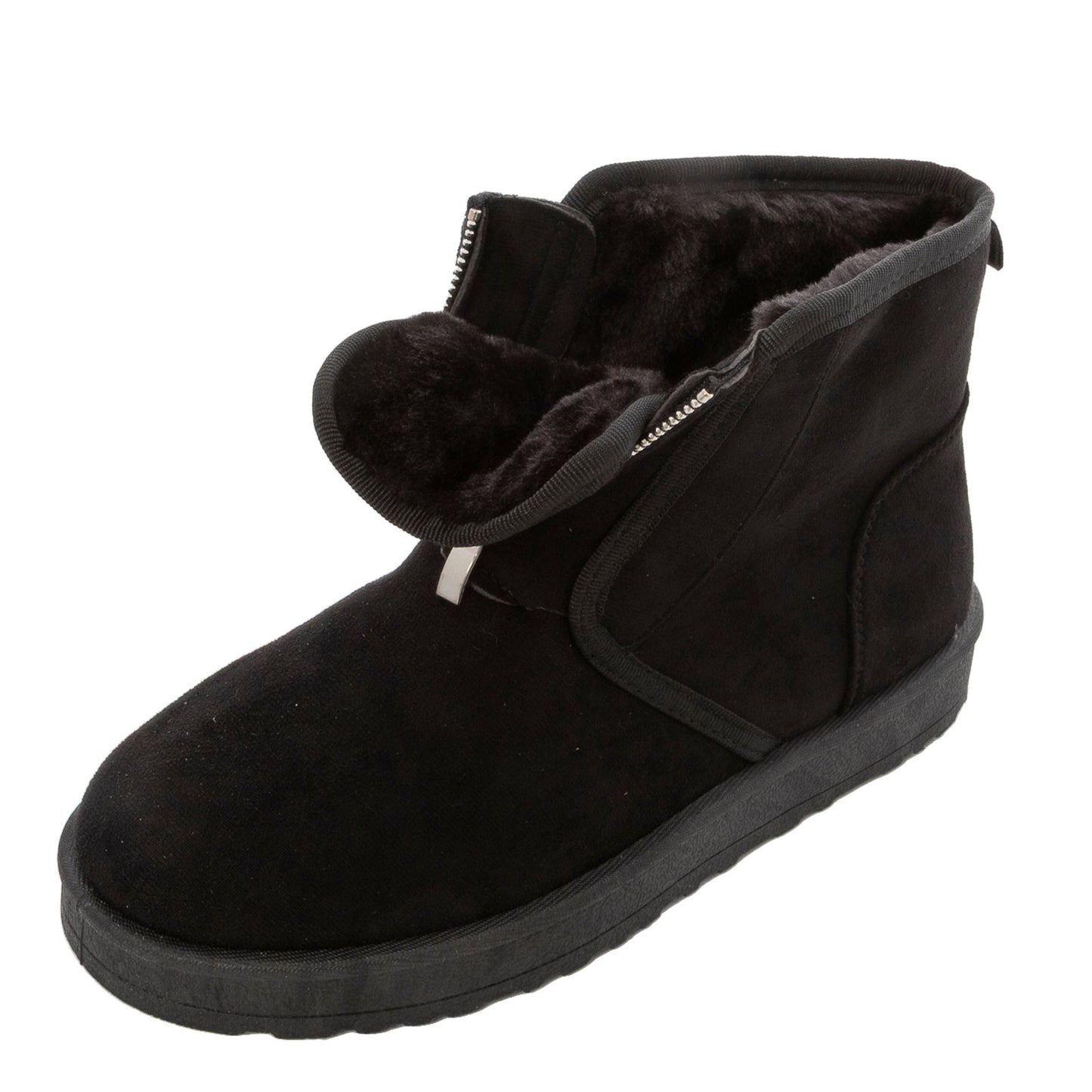 toocool scarponcini invernali uomo chiusura zip stivaletti caldi foderati in pelliccia sintetica tronchetti comodi toocool nu7709 nero 41