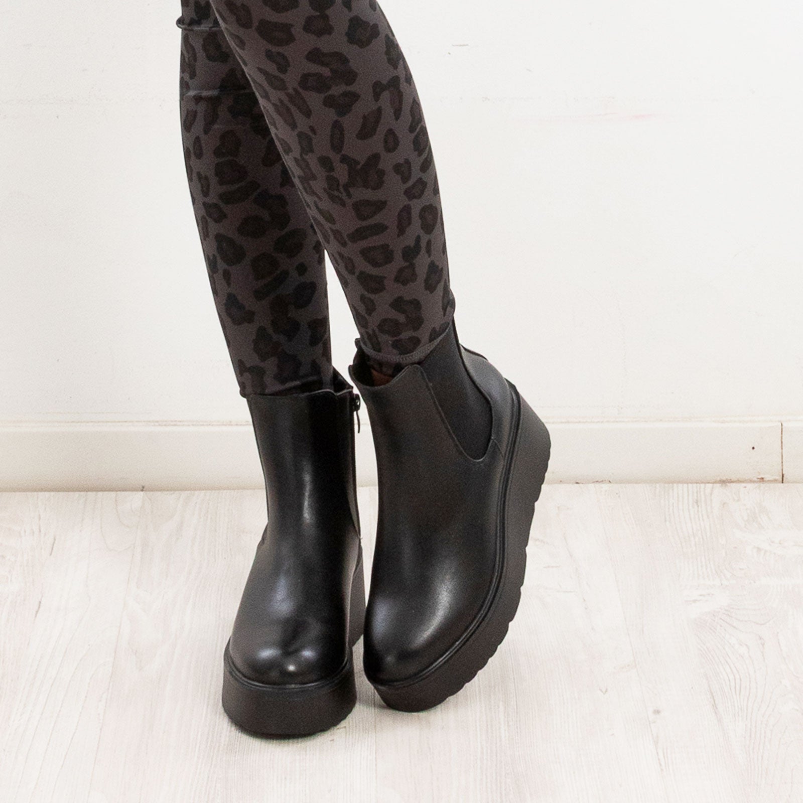 toocool stivali chelsea donna stivaletti alla caviglia elastici slip on zeppa toocool xg110 nero 36