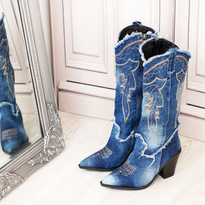 immagine-5-toocool-stivali-texani-a-punta-jeans-denim-x8345