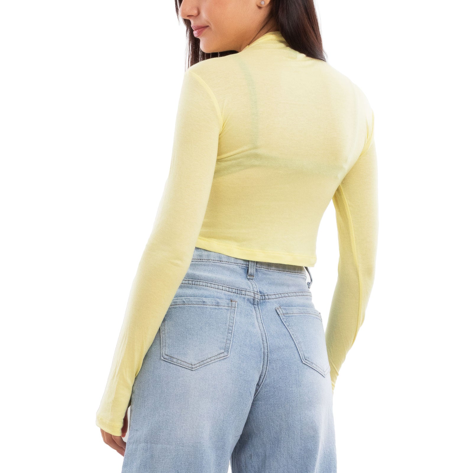 toocool top donna crop corto maniche lunghe foro per pollice blusa toocool vi 5317 nero sm