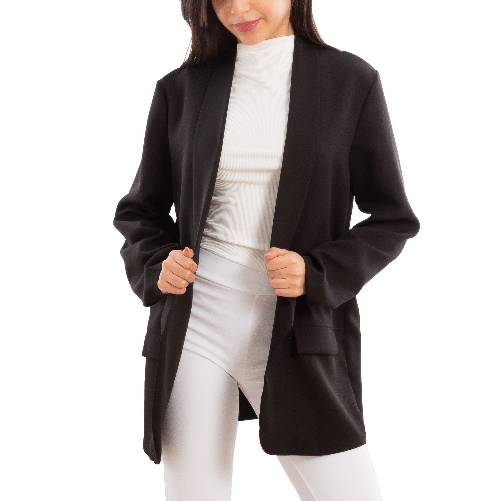 toocool blazer donna elegante sfoderato oversize giacca leggera aperta casual manica lunga toocool vi 7415 nero sl