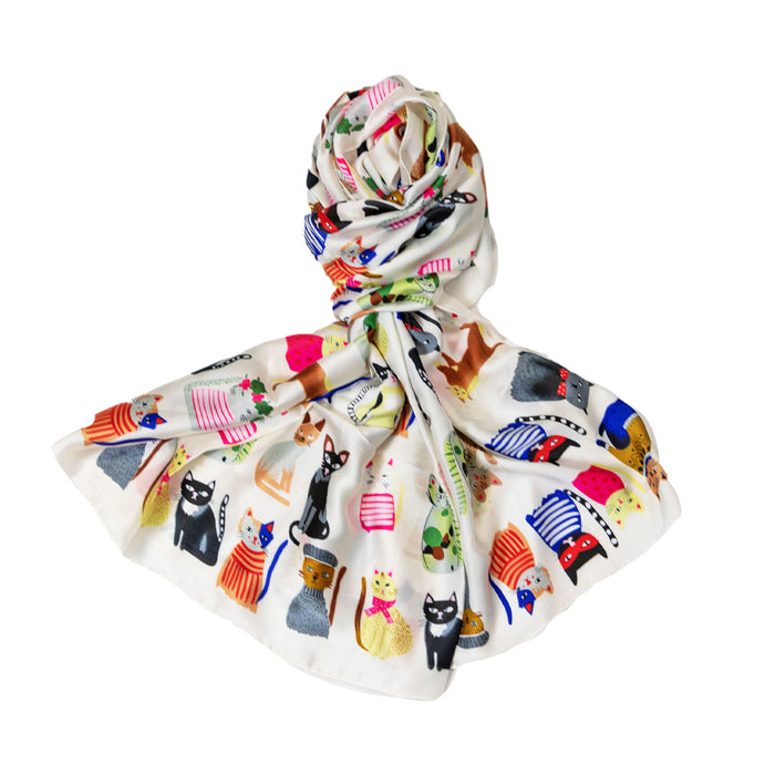immagine-6-toocool-foulard-raso-unisex-sciarpa-leggera-elegante-gatti-hy-398xx