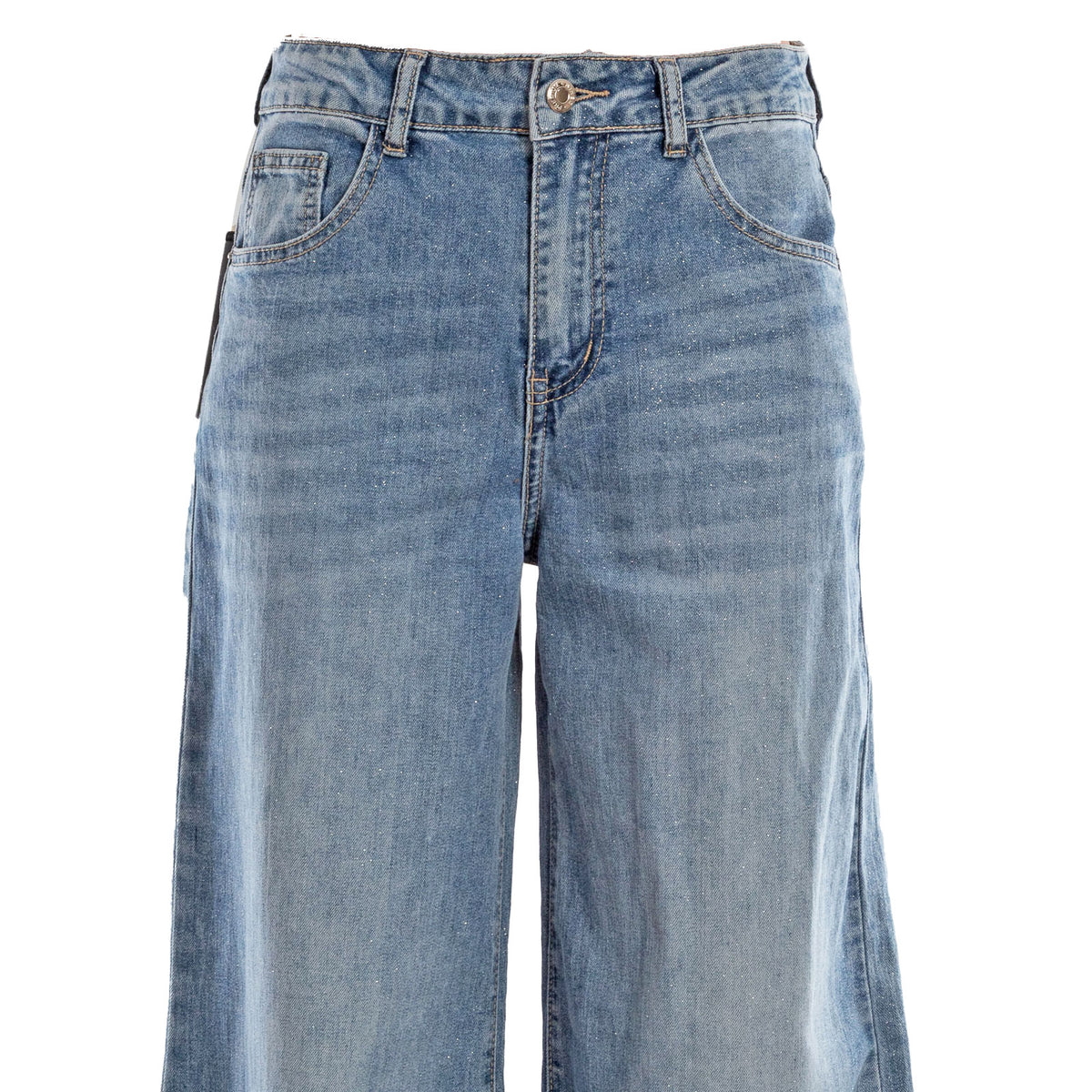toocool jeans baggy donna ampi con glitter argento toocool tf8039 blu 42
