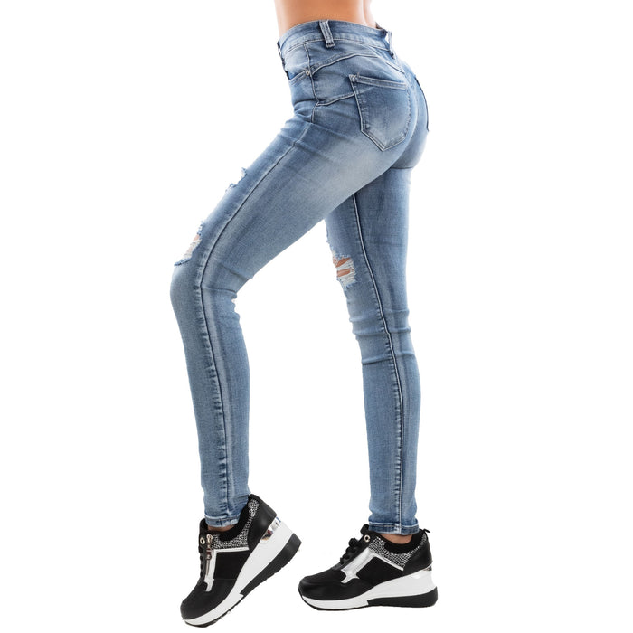 immagine-6-toocool-jeans-donna-pantaloni-skinny-denim-strappi-np-5069