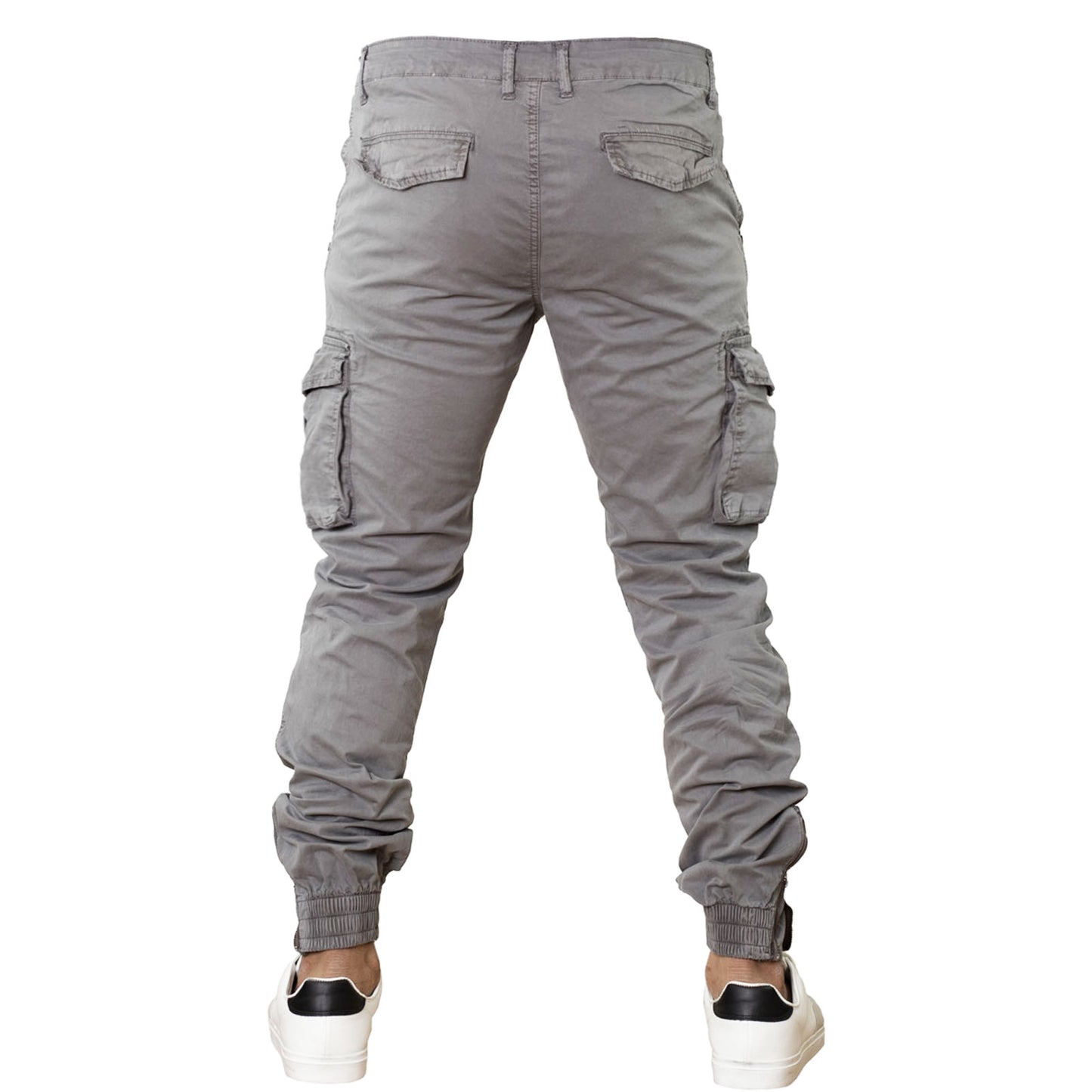 toocool pantaloni cargo uomo elasticizzati casual con tasche laterali cotone toocool oy23 13 nero 28tg 42