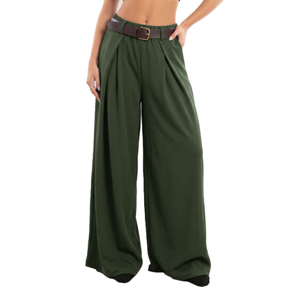 toocool pantaloni donna ampi palazzo con cintura toocool vi 3546 nero taglia unica
