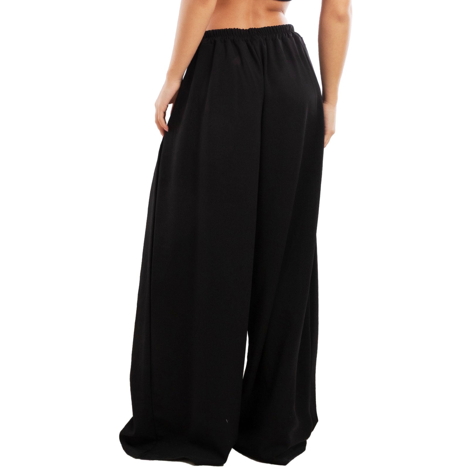 toocool pantaloni donna palazzo pinces eleganti ampi larghi con tasche toocool ms 6934 nero sl