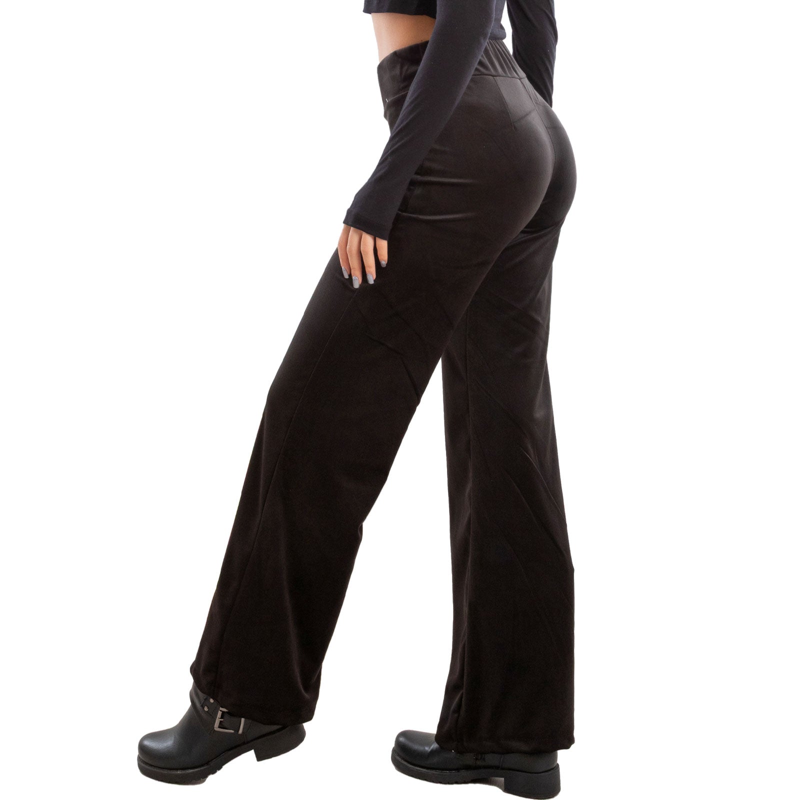 toocool pantaloni donna palazzo velluto ciniglia elasticizzati eleganti invernali toocool vi 5522