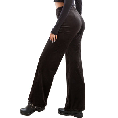 toocool pantaloni donna palazzo velluto ciniglia elasticizzati eleganti invernali toocool vi 5522