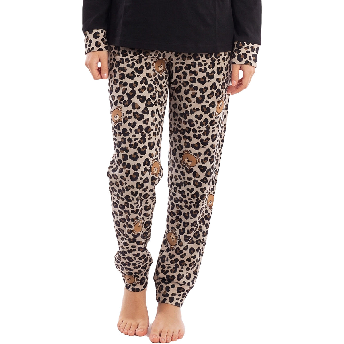 toocool pigiama felpato donna invernale stampa animalier cuore toocool q1060 nero xl