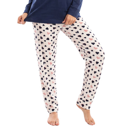 toocool pigiama felpato donna manica lunga caldo invernale cuori toocool q2225 blu m