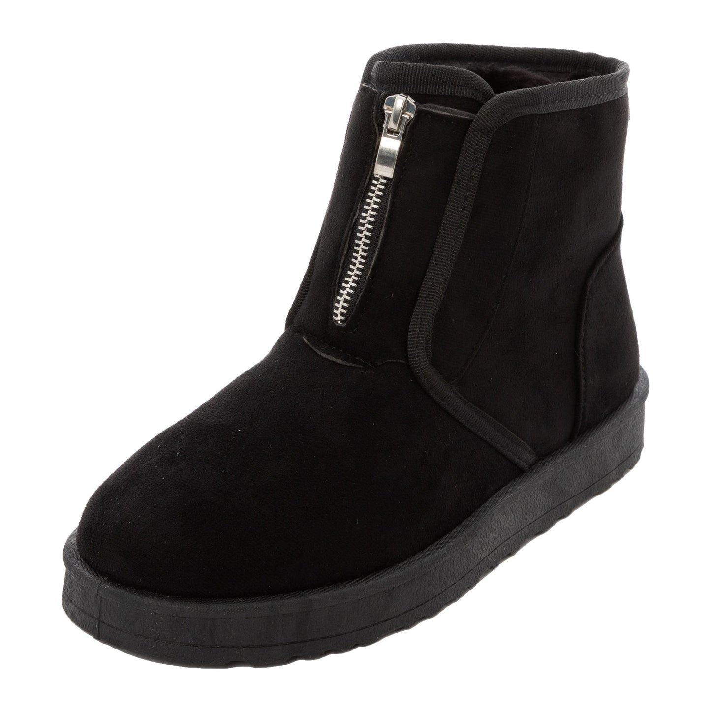 toocool scarponcini invernali uomo chiusura zip stivaletti caldi foderati in pelliccia sintetica tronchetti comodi toocool nu7709 nero 41