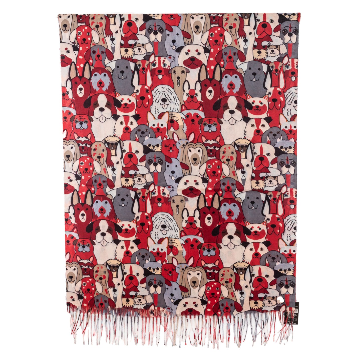 toocool sciarpa stola unisex cani frange foulard scialle invernale scaldacollo toocool wj 8217 nero taglia unica