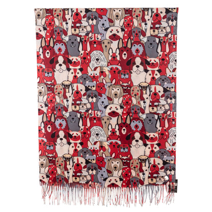 toocool sciarpa stola unisex cani frange foulard scialle invernale scaldacollo toocool wj 8217 nero taglia unica