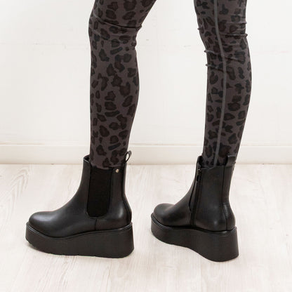 toocool stivali chelsea donna stivaletti alla caviglia elastici slip on zeppa toocool xg110 nero 36