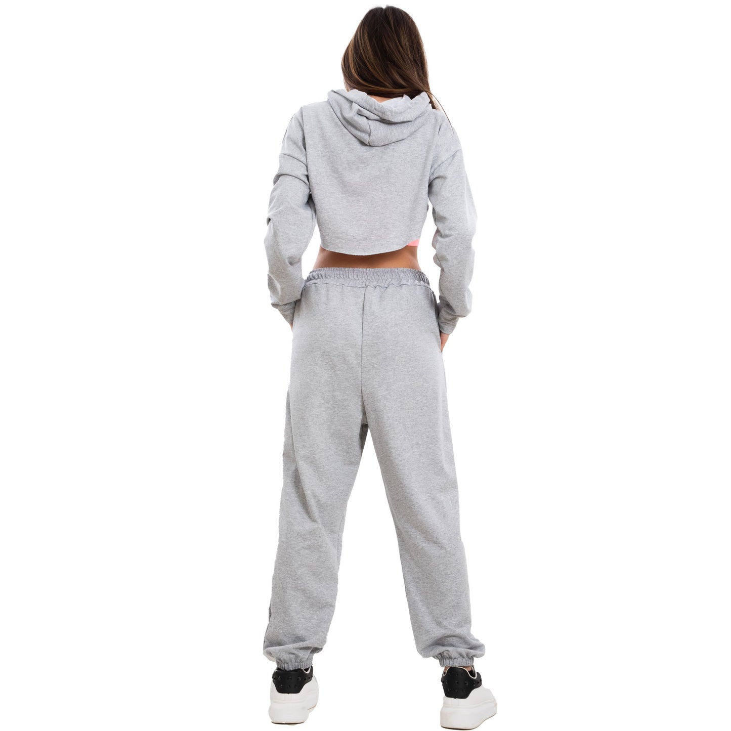 toocool tuta donna completo fitness sport vi 3249 grigio sm