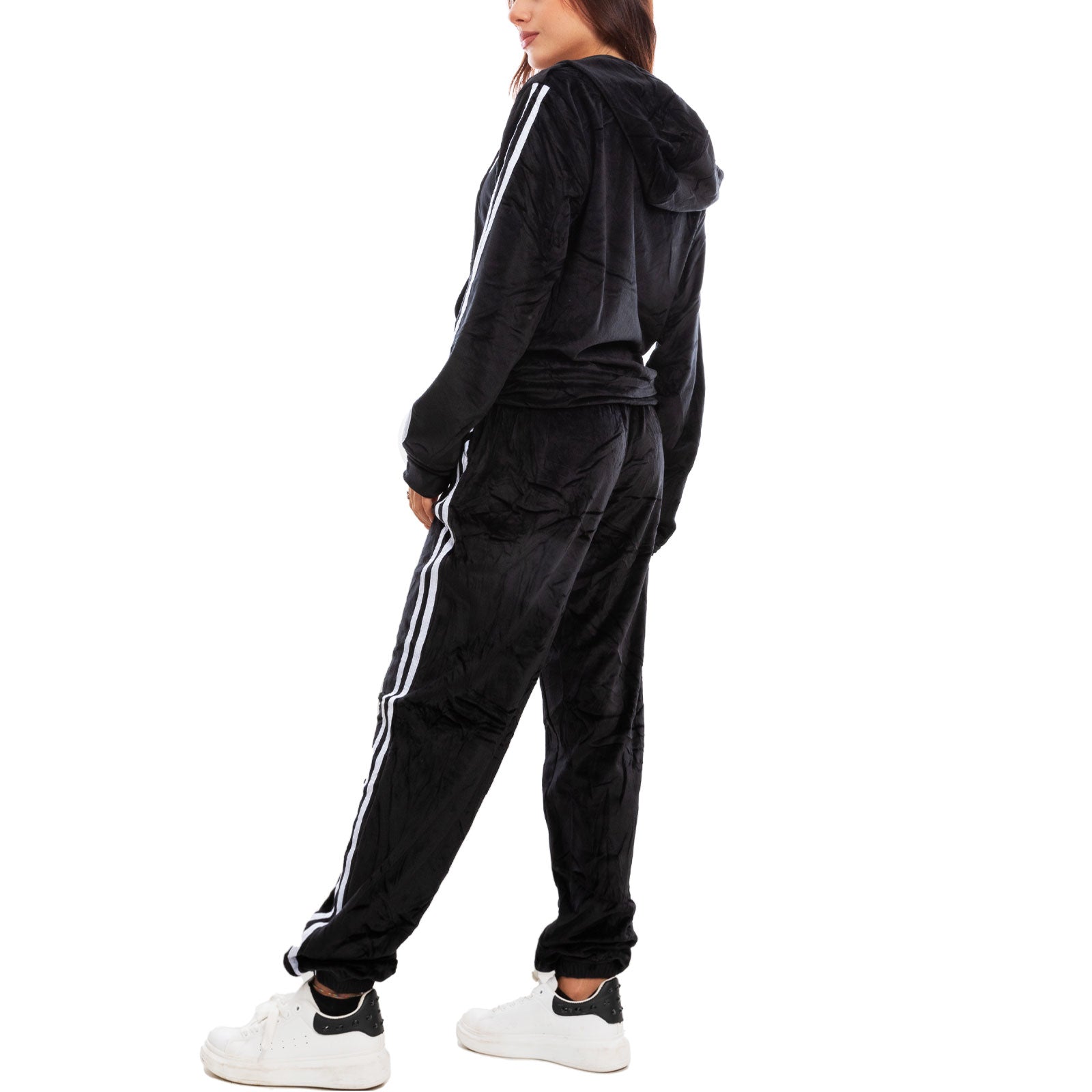 immagine-6-toocool-tuta-sportiva-donna-velour-velluto-ciniglia-cappuccio-be-8502