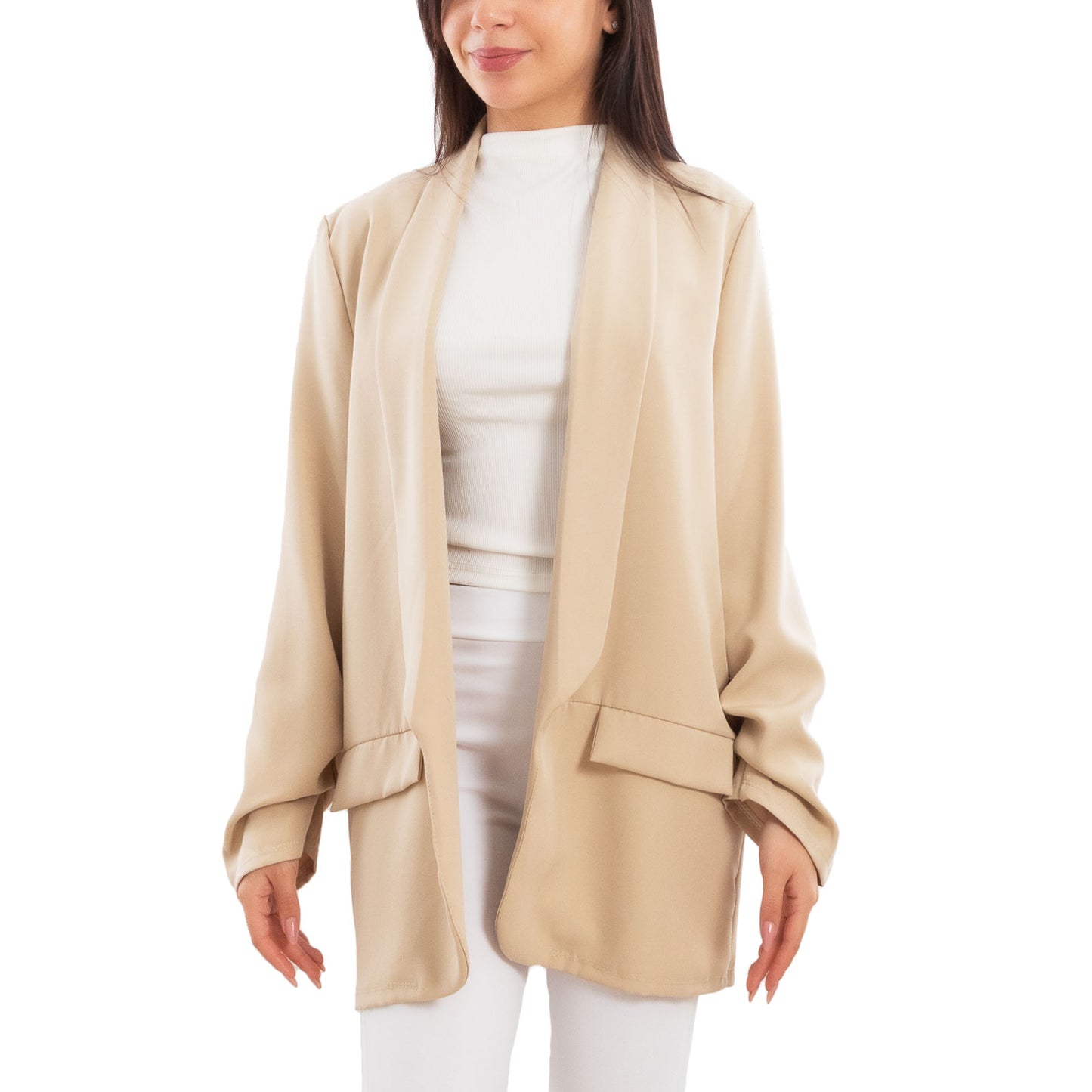 toocool blazer donna elegante sfoderato oversize giacca leggera aperta casual manica lunga toocool vi 7415 nero sl