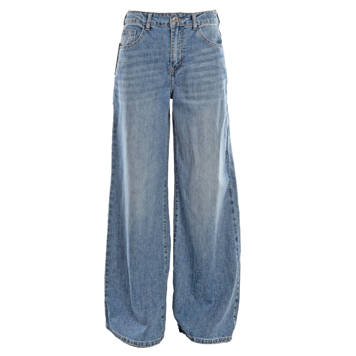 toocool jeans baggy donna ampi con glitter argento toocool tf8039 blu 42