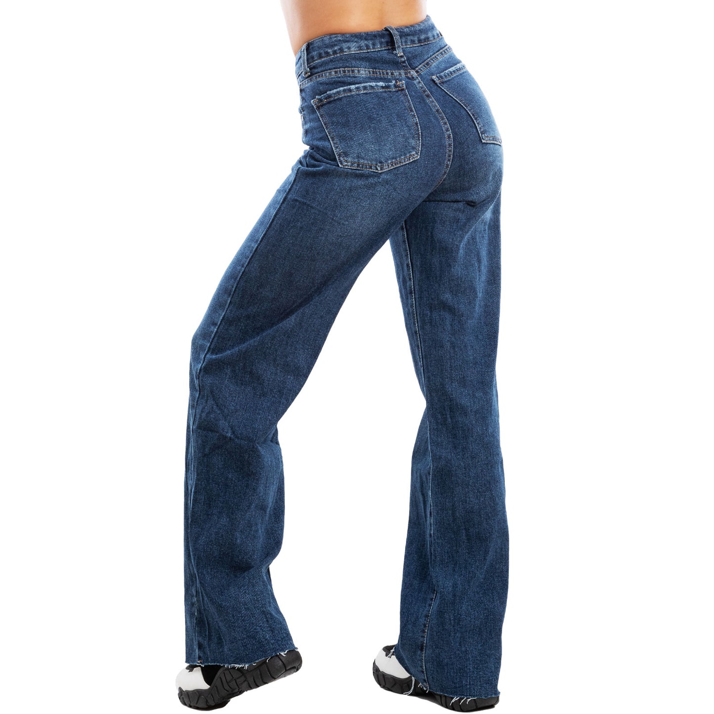 toocool jeans donna pantaloni palazzo baggy gamba larga vita alta denim toocool sj897 blu xs