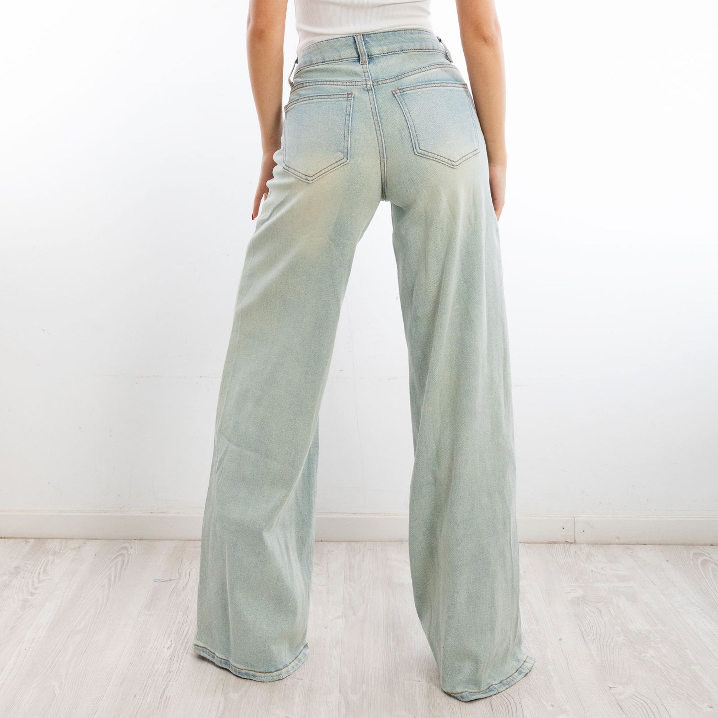toocool jeans donna pantaloni strappati palazzo casual baggy dt126a