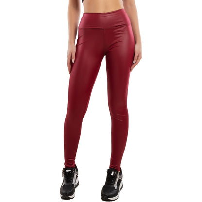 toocool leggings donna effetto liquid elasticizzati pantaloni skinny vita alta lucidi vi 3211
