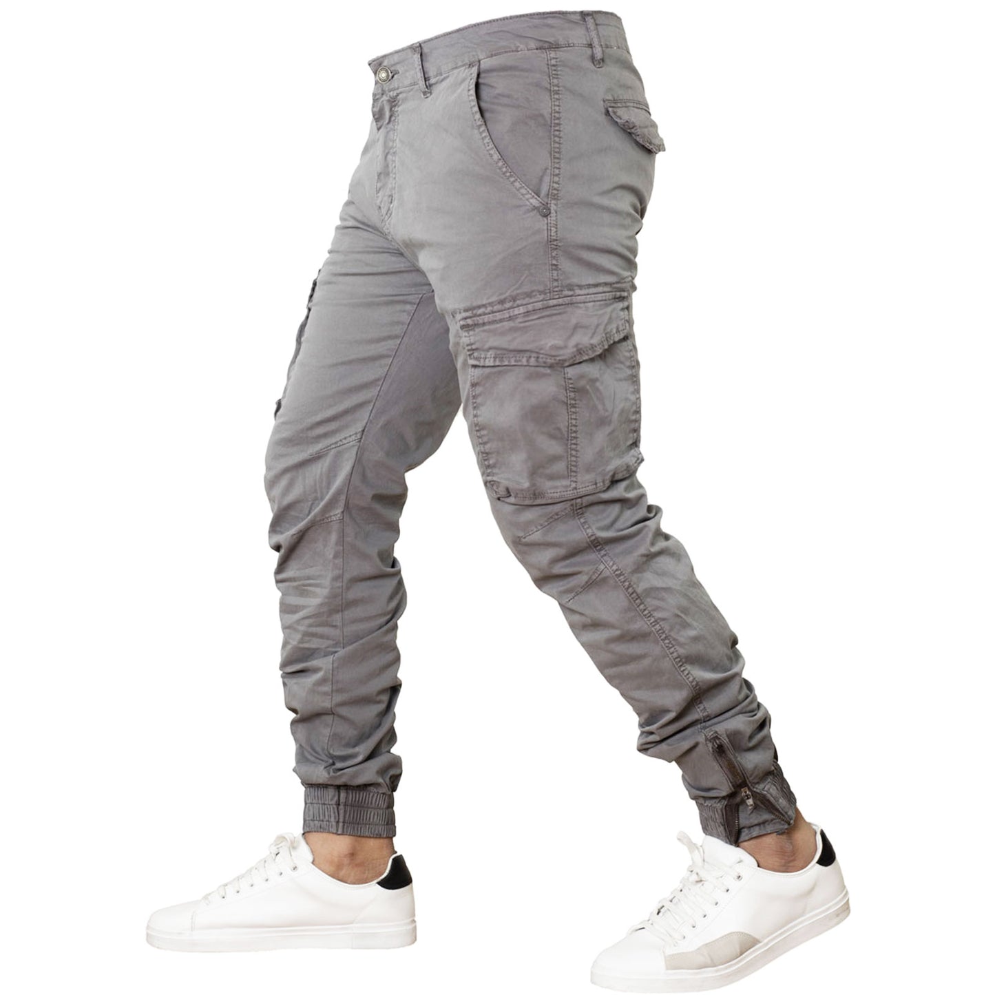 toocool pantaloni cargo uomo elasticizzati casual con tasche laterali cotone toocool oy23 13 nero 28tg 42