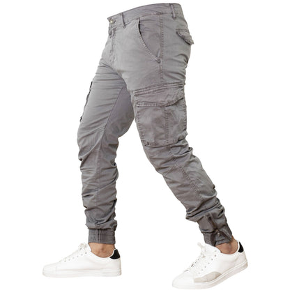 toocool pantaloni cargo uomo elasticizzati casual con tasche laterali cotone toocool oy23 13 nero 28tg 42