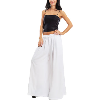 toocool pantaloni palazzo donna ampi estivi leggeri casual boho toocool vb 20214 nero taglia unica