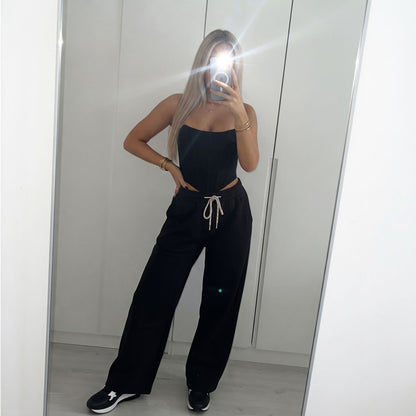toocool pantaloni tuta donna sportivi casual toocool yv3870 nero s