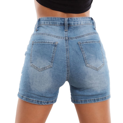 toocool shorts jeans donna pantaloncini vita alta bottoni cinque tasche denim slim fit toocool mg1817 blu xs