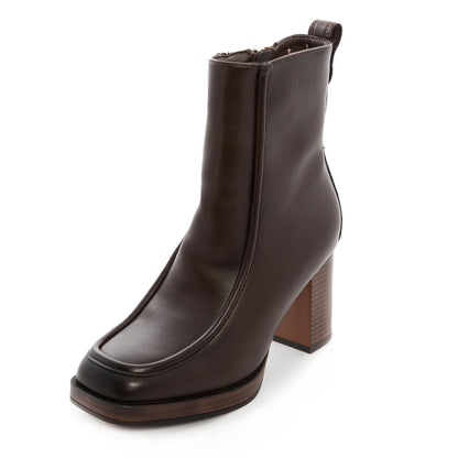 toocool stivaletti donna tacco largo tronchetti eleganti similpelle cerniera laterale punta arrotondata scarpe eleganti toocool gr 6665 nero 36