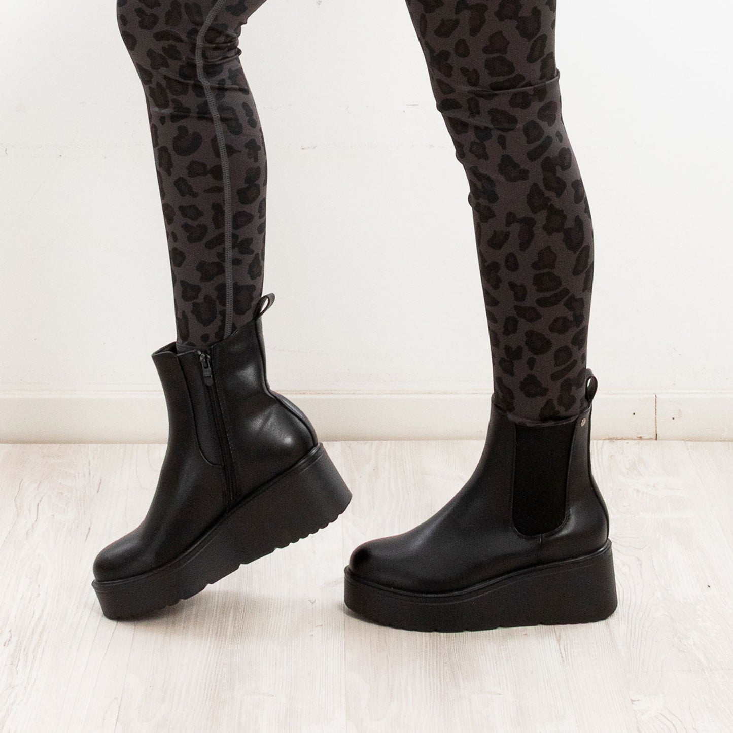 toocool stivali chelsea donna stivaletti alla caviglia elastici slip on zeppa toocool xg110 nero 36